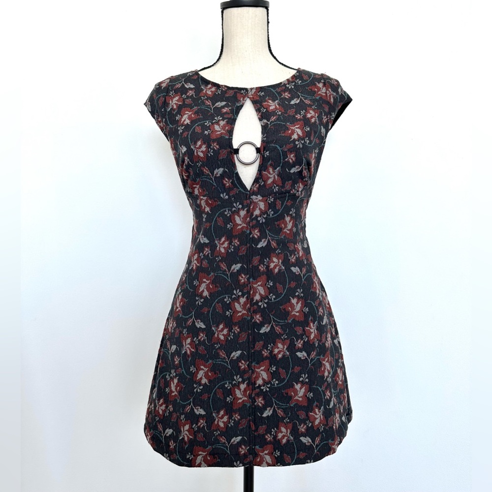 Free People Say Yes Keyhole Back Cutout Short Sleeve Mini Dress - Picture 5 of 13